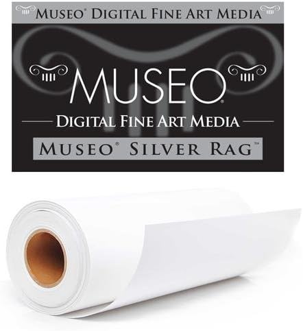 Museo Silver Rag Inkjet Roll Paper 300GSM, 24in x 50ft Roll
