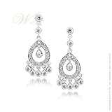 STUDIO 925: *MEDIUM CHANDELIER 5-DROP CZ EARRINGS*