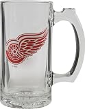 Detroit Red Wings Beer Mug: 3D Logo Glass Tankard