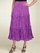 Ankle Length Cotton Three Tiered Skirt
