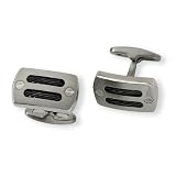 Chisel Titanium With Black Ip-Plating Cuff Links