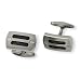 Chisel Titanium With Black Ip-Plating Cuff Links title=