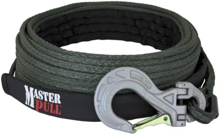 Amsteel Blue Green 3/8" x 150' Synthetic Winch Line w/ G110 Sling Hook