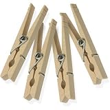 Honey-Can-Do DRY-01376 Wood Clothespins with Spring, 100-Pack