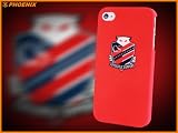 D208-0018 高級感 人気 Apple iPhone 4 & 4S J. League コンサドーレ札幌 (CONSADOLE SAPPORO) 保護ケース +(無料iPhone保護フィルムが付属しております)