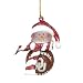 Oklahoma Sooners NCAA Striped Acrylic Basketball Snowman Ornament (2.5)