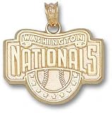 Washington Nationals Solid 10K Gold Club Logo 5/8'' Pendant