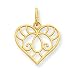14k Gold Heart Charm