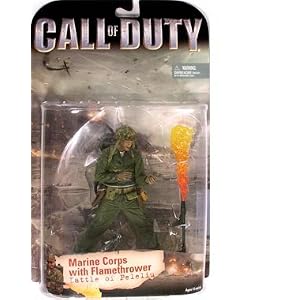CALL OF DUTY 5 SERIES 1 MARINE CORPS W/FLAMETHROWER: BATTLE OF PELELIU