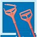 Impact 81 1" Diameter x 7-5/8" Head x 57" Length, Orange Fiberglass Color, Plastic Speed Change Mop Handle