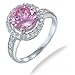 Sterling Silver Pink and White CZ Ring