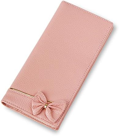 XMLiZhiGu Cute Bow-knot Money Pocket Clutch Leather Wallet Mini Coin Purse for Womens Pink