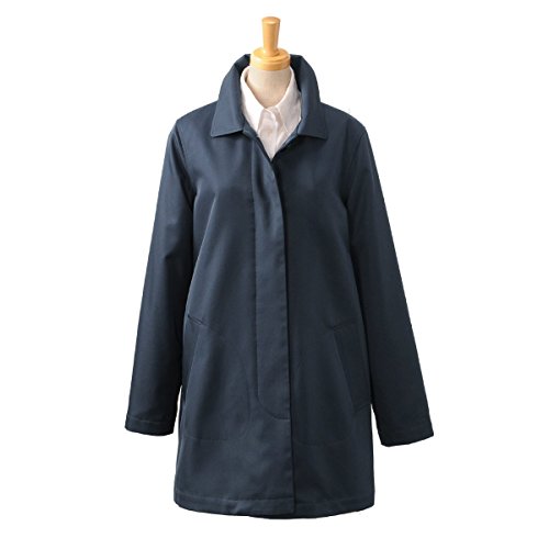 [フィローモ] Filomo 秋コート レディース 冬 ステンカラー Aライン 撥水 スプリングコート 13号 ネイビー 青