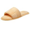 MUK LUKS Women's I Luv Planet Earth Bamboo Patch Open Toe Scuff