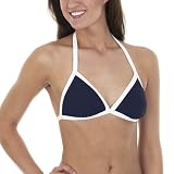 Isaac Mizrahi for Target Halter Swim Top with Trim - Nautical Blue