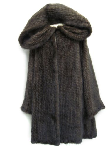 Knitted Mink Semi-Swing 3/4 Crush Collar