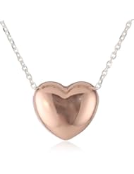 Sterling Silver Puffed Heart Pendant Necklace, 18"