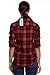 Meaneor Women's Mid-Long Style Roll-Up Sleeve Plaid Flannel Shirt Causal Blouse