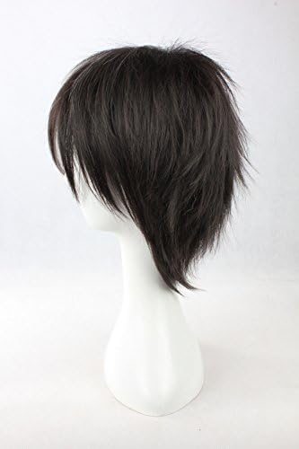 AWEN Anime Danganronpa Monokuma Burakku Jakku Black Jack Final Cosplay Wig Black White Short Straight Hair