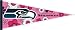 Seattle Seahawks Retro Style Pink Pennant
