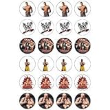 WWE Wrestling style 24 Edible Wafer Paper Fairy/Cup Cake Toppers on an A4 sheet - Birthday Cake and Party Idea