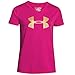 Under Armour Youth Girls Big Logo Tech Short Sleeve V-Neck T-Shirt