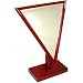 Rosewood Vanity Mirror Triangle Frame Jewelry Display