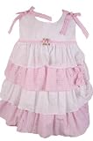 Rare Editions Infant/Baby Girls New Rhumba Eyelet Ruffled Tier Dress with Matching Headband and Bloomers-24 Months
