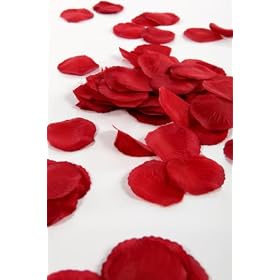 300 Deep Red Silk Rose Petals - Great For Valentines