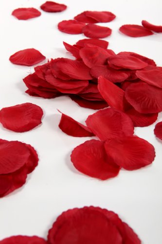 300 Deep Red Silk Rose Petals - Great For Valentines