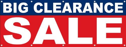 Big Clearance Sale Signs Banners 4' X 10' Retail Store Banner Sign