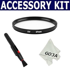 Essential Lens Accessory Kit For 37MM Video Camera Camcorder - Includes: UV Filter + Lens... by