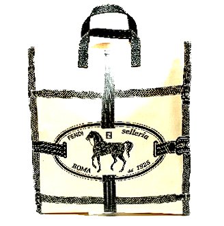 Fendi Authentic Shopping Lino St. Cavallo Handbag Bag