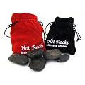 Hot Rocks Heat Therapy Massage Stones Set In Velvety Drawstring Pouch