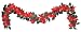 GKI Bethlehem Lighting 6-Foot 35-Light Weatherproof Lighted Poinsettia Garland, Red