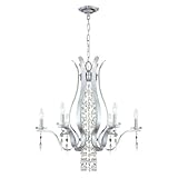 Crystorama Lighting 1576-CH-MWP 6 Light Flow Chandelier Chrome