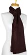 Handmade Pure Alpaca Natural Fiber Winter Scarf - Open Knit Stitch in California Wine (100% Knitted By Hand)