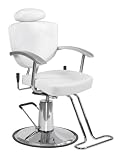White Fashion All Purpose Hydraulic Recline Barber Chair Shampoo 67W