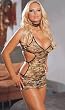 Sure to Bag your Buck in this Sexy Camouflage Net Halter Dress with Matching Thong Lingerie. Great for Valentine's Day or Any Fun Night! (choker not included)