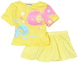 Babyworks Baby-girls Infant Fish Motif Short Set, Yellow, 12 Months