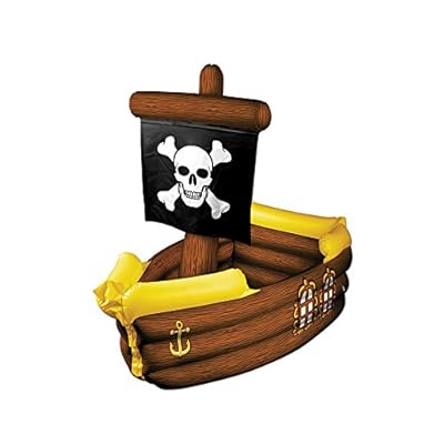 Beistle Party Decoration Accessory Inflatable Pirate Ship Cooler 3' 3"W X 33"H Pack Of 1