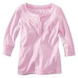 Cherokee® Girls' 3/4-Sleeve Button Up Tee - Coral M(7-8)