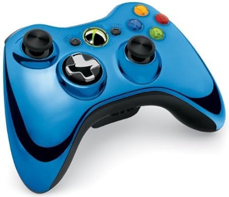 Xbox 360 Wireless Controller mit umschaltbarem D-Pad, chromblau (Limited Edition)
