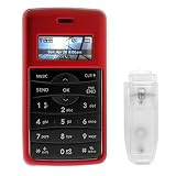 Solid Red Rubberized Snap On Crytal Case with Belt Clip for Verizon LG VX9100 enV2 Cell Phone