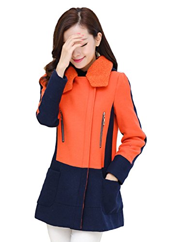 レディース コート ジャケット もこもこ 暖かい 裏起毛 バイカラー フード ファスナー チャック 防寒 冬物 ハーフ丈 大きいサイズ 可愛いスカーフ付き s106
