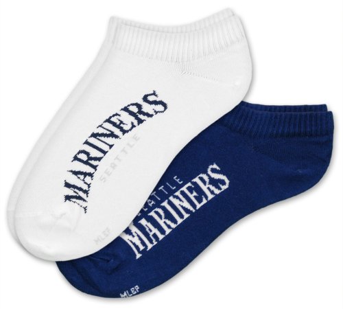 MLB Seattle Mariners Women's No-Show Socks (2 Pack)