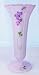 Fenton Art Glass - 9'' Aurora Vase in Fluttering Floral on Lavender