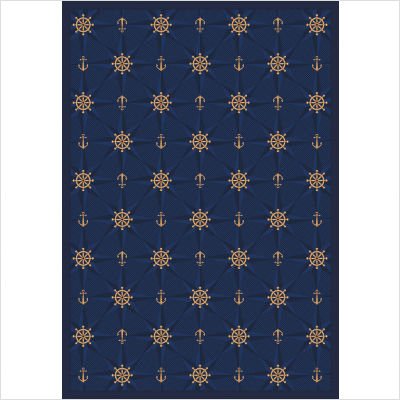 Mariner's Tale© Navy Rug Size: 3'10