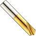 Magafor 0896 Series Cobalt Steel Titanium Nitride (TiN) Combination Spotting Drill and Countersink Bit, 2 Flute, 120 Degrees Cutting Angle, 0.787" Cutting Length