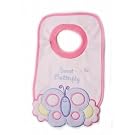 Baby Girl Sweet Butterfly Design Pop Over Bib